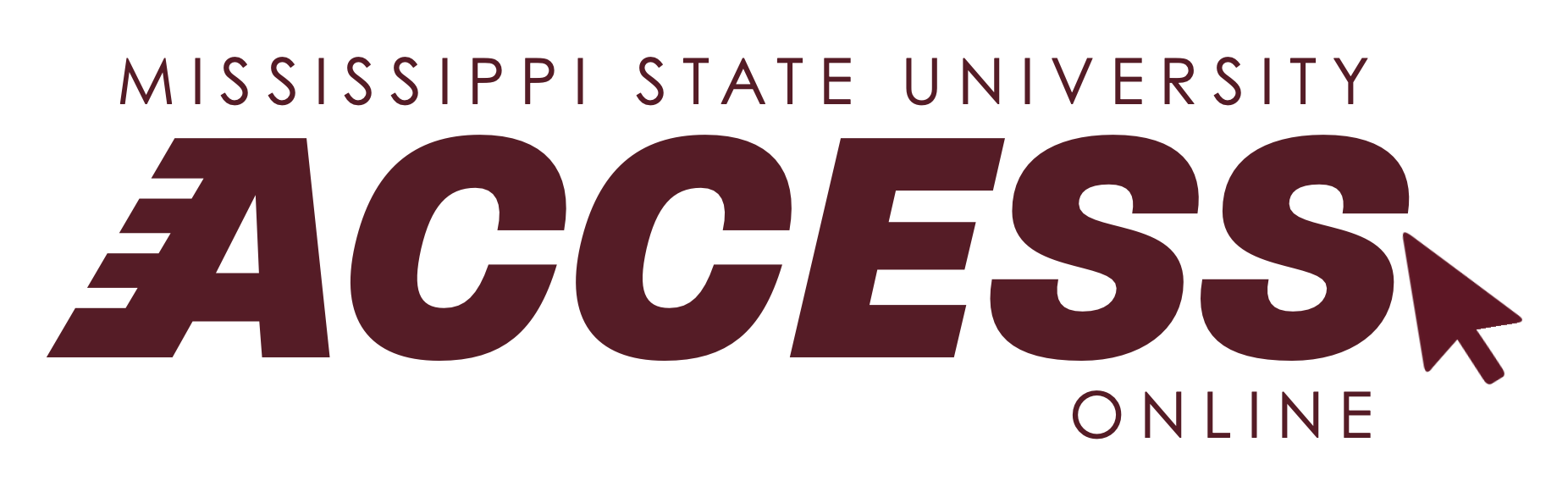 Image is a logo that says Mississippi State University ACCESS Online